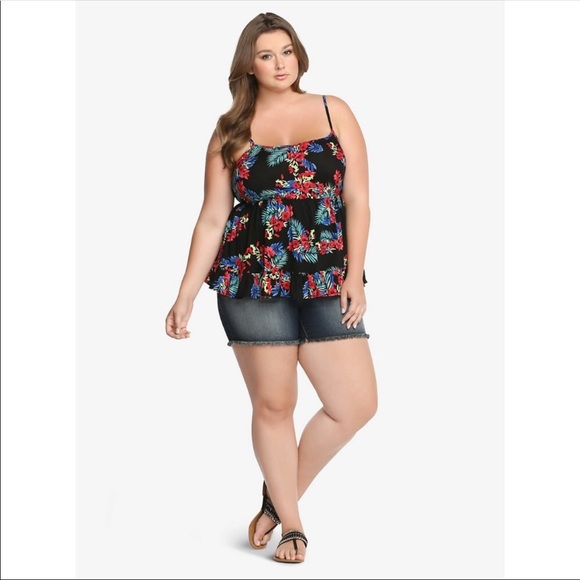 Torrid tropical print spaghetti strap tank top - Picture 8 of 8